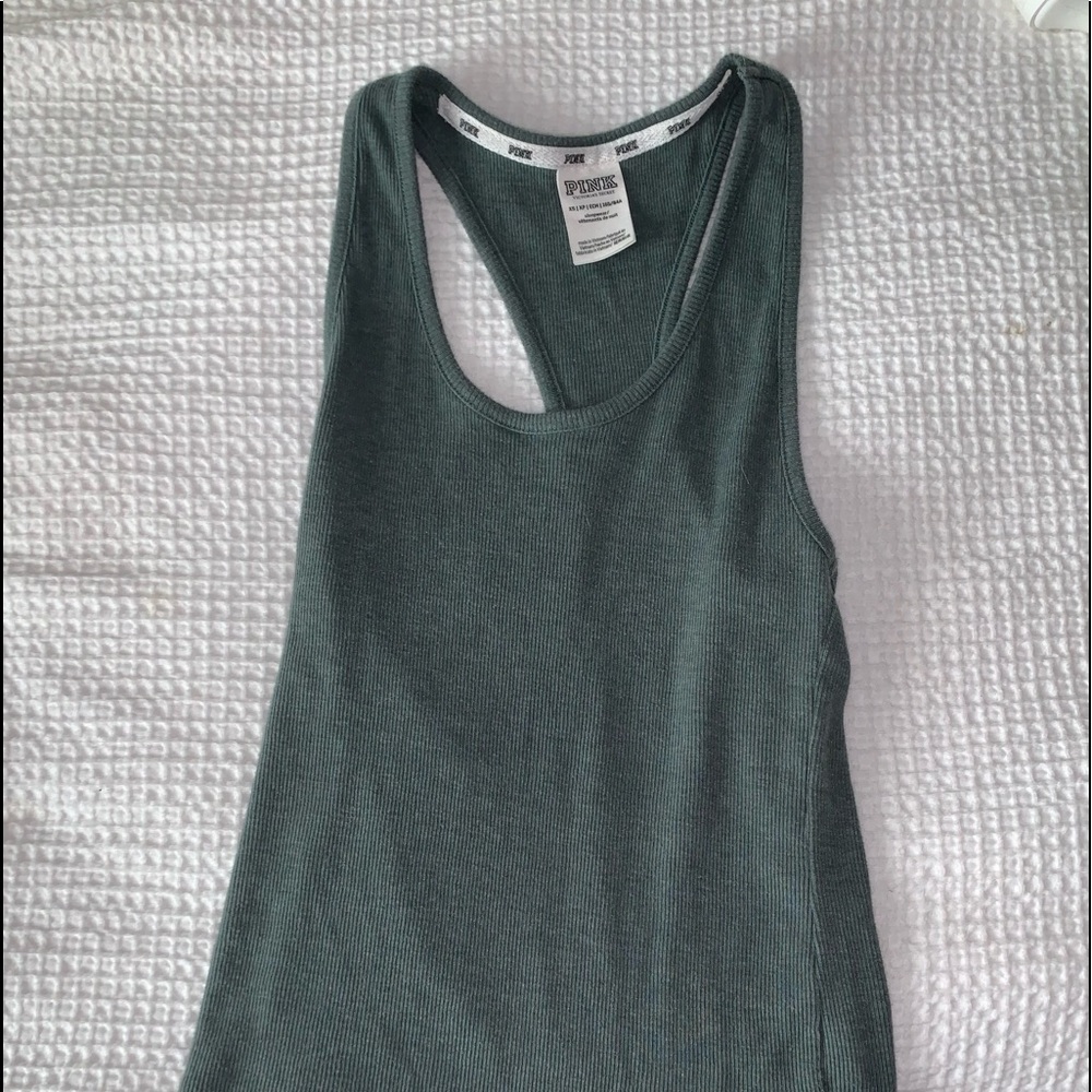 PINK Army Green Racerback